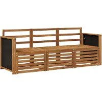 vidaXL Ensemble de canapés 3 pièces en bois massif d'acacia
