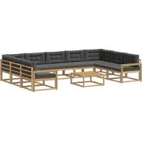 vidaXL Ensemble de salon de jardin 10 pièces, blanc et anthracite