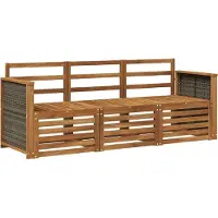vidaXL Ensemble de canapés 3 pièces en bois massif d'acacia