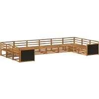 vidaXL Ensemble de canapés 10 pièces en bois massif d'acacia