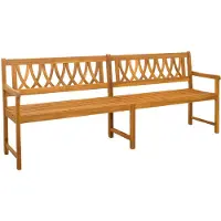vidaXL Banc d'extérieur Nature 220 x 55,5 x 90 cm en bois massif d'acacia