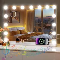 OEM Miroir de maquillage avec Bluetooth et 15 lampes LED