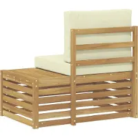 vidaXL Modules de canapé d'angle d'extérieur , blanc et crème, 91 x 63 x 73 cm