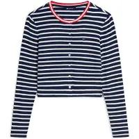 Tommy Hilfiger Cardigan 'Slim' bleu marine / rouge / blanc