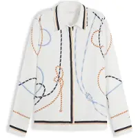 Tommy Hilfiger Chemisier bleu foncé / abricot / blanc