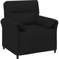 vidaXL Ensemble de canapés , 2 pièces, couleur noire, revêtement en tissu