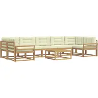 vidaXL Ensemble de salon de jardin 6 pièces, blanc et crème