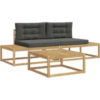 vidaXL Ensemble de canapés d'extérieur en polyester blanc