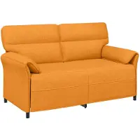 vidaXL Ensemble de canapés, 2 pièces, tissu jaune foncé