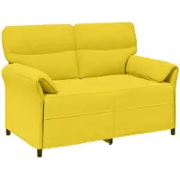vidaXL Ensemble de canapés, 2 pièces, tissu jaune clair