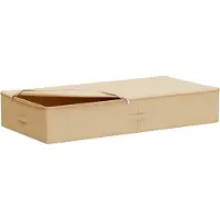 vidaXL Boîtes de rangement, lot de 2, en tissu non tissé, 100 x 50 x 18 cm, 90 litres, couleur crème