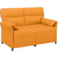 vidaXL Ensemble de canapés, 2 pièces, tissu jaune foncé