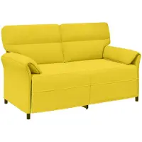 vidaXL Ensemble de canapés, 2 pièces, tissu jaune clair