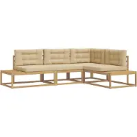 vidaXL Ensemble de canapés d'extérieur , blanc, 277,5 x 198,5 x 73 cm, polyester