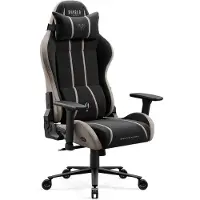 Diablo Fauteuil gaming Chairs X-One 2.0 en tissu, fauteuil de bureau ergonomique, fauteuil pivotant, taille standard, couleur camel et noir