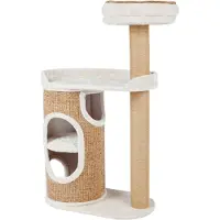OEM Krabpaal pour chats 117 cm Gris clair/Brun