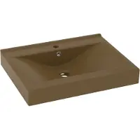 Syfax Lavabo avec trou de robinet Crème mat 60x46 cm Céramique