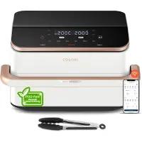 Cosori Friteuse sans huile DualBlaze Twinfry 10L Ceramic Blanc