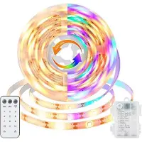 OEM Bande LED de 3 m, 108 LED, 2 couleurs, mode de changement de couleur, télécommande, intensité réglable, découpable, autocollante, blanc chaud, multicolore