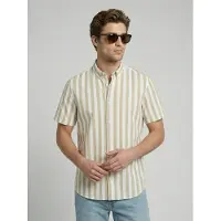 JJ REBEL Chemise 'JREBALFRED' noisette / blanc