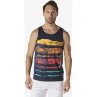 KOROSHI T-Shirt bleu marine / turquoise / orange / rouge