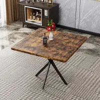 Great han Table à manger carrée de style Mid-Century Modern, table de cuisine pour 4 à 6 personnes, table basse peu encombrante pour la salle à manger et le bureau, table design