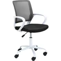 Akord Fauteuil Pivotant Blanc/Noir 46X47X85