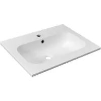 Hak SIDRA lavabo en fonte de marbre, 61x46cm, blanc