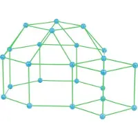Kolorowe Baloniki Des ballons colorés. Tente folle lumineuse verte et bleue