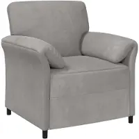 vidaXL Canapé 1 place , gris clair, 88 x 83 x 95 cm, velours