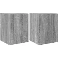 Syfax Meuble TV mural Montage mural 2 pcs Gris Sonoma 30 x 31 x 40 cm