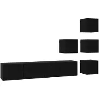 Syfax Ensemble meuble TV 6 pcs 80 x 30 x 30 cm Chêne noir