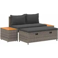 vidaXL Ensemble de salon de jardin, 4 places, 4 pièces, 55 x 30 x 39 cm