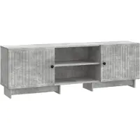 Syfax Meuble TV Gris Béton 150 x 31 x 50 cm Bois d’ingénierie