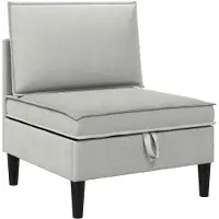vidaXL Canapé deux places avec rangement , velours gris clair