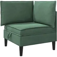 vidaXL Canapé avec rangement, velours vert d'eau