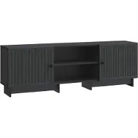 Syfax Meuble TV Noir 150 x 31 x 50 cm Bois d’ingénierie