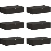 vidaXL : Boîtes de rangement, lot de 6, en tissu non tissé, 70 x 40 x 18 cm, 50,4 L