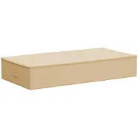vidaXL Boîte de rangement en tissu non tissé, 90 x 48 x 15 cm, 64,8 L, couleur crème