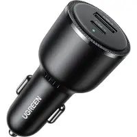 UGREEN Chargeur de voiture rapide à 2 ports 63w, Adaptateur pour véhicule, Gris