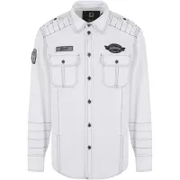 Brandit Chemise 'Luis' noir / blanc