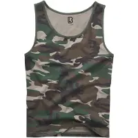 Brandit T-Shirt crème / marron / vert foncé / noir