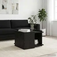 Prolenta Maison Exclusive - Table basse en chêne noir 50,5 x 50 x 33 cm, aggloméré