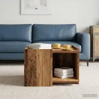 Prolenta Maison Exclusive - Table basse en bois ancien 50,5 x 50 x 33 cm, aggloméré