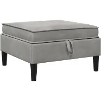 vidaXL Pouf de canapé avec rangement, velours gris clair