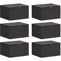 vidaXL : Boîtes de rangement avec fenêtre transparente, lot de 6, 33,6 L
