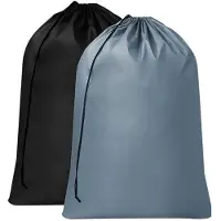 OEM 2 trousses de toilette de voyage 60 x 90 cm, grande trousse de toilette de voyage 120 L, avec fermeture à sangle, trousse de toilette portable, grande, pliable, noire et grise.