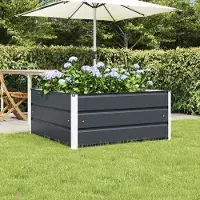 Prolenta Maison Exclusive - Bac à plantes anthracite 100 x 100 x 45 cm en acier