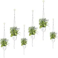 OEM Kits de supports pour plantes en macramé en fil de coton - adaptés à l'intérieur et à l'extérieur - 60 cm, 80 cm, 100 cm