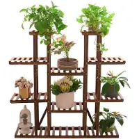 OEM Tuteur de jardin en bois, grand tuteur à fleurs à 11 niveaux, tuteur de jardin à plusieurs niveaux aux dimensions 115 × 25 × 116 cm.